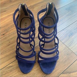 Renvy Purple Suede Stiletto Heels